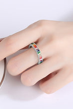 Load image into Gallery viewer, Multicolored Cubic Zirconia 925 Sterling Silver Ring