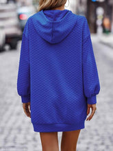 Load image into Gallery viewer, Textured Drawstring Tunic Hoodie