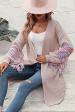 Load image into Gallery viewer, Fringe Sleeve Dropped Sholder Cardigan