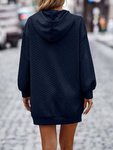 Load image into Gallery viewer, Textured Drawstring Tunic Hoodie