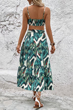 Load image into Gallery viewer, Botanical Print Cami and Tiered Skirt Set