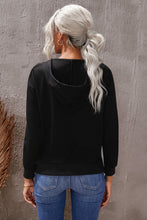 Load image into Gallery viewer, Lace-Up Dropped Shoulder Hoodie