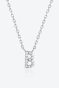 A To F Zircon 925 Sterling Silver Necklace