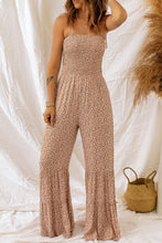 Load image into Gallery viewer, Floral Spaghetti Strap Smocked Wide Leg Jumpsuit