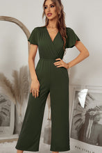 Load image into Gallery viewer, Flutter Sleeve Surplice Jumpsuit