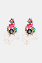 Load image into Gallery viewer, Leaf &amp; Flower Shape Zinc Alloy Dangle Earrings