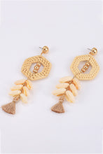 Load image into Gallery viewer, Tassel Shell Copper Earrings