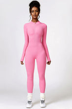 Load image into Gallery viewer, Half Zip Long Sleeve Active Jumpsuit