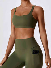 Load image into Gallery viewer, Square Neck Cropped Sports Tank Top