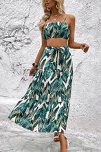 Load image into Gallery viewer, Botanical Print Cami and Tiered Skirt Set