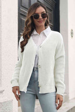 Load image into Gallery viewer, Button Down Ribbed Trim Cardigan