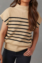 Load image into Gallery viewer, Striped Mock Neck Sweater Vest