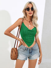 Load image into Gallery viewer, THANK YOU NEXT Crisscross Knit Cropped Top