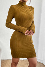 Load image into Gallery viewer, Turtleneck Long Sleeve Mini Dress