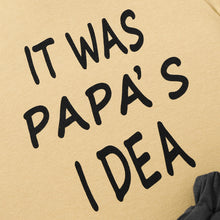 Load image into Gallery viewer, Kids IT WAS PAPA&#39;S IDEA Graphic Tee and Shorts Set