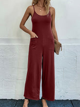 Load image into Gallery viewer, Pocketed Spaghetti Strap Wide Leg Jumpsuit