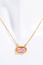 Load image into Gallery viewer, Copper 14K Gold Pleated Pendant Necklace