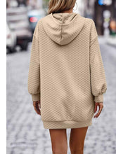 Load image into Gallery viewer, Textured Drawstring Tunic Hoodie