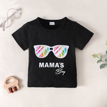 Load image into Gallery viewer, Boys MAMA&#39;S BOY Graphic T-Shirt and Camouflage Shorts Set