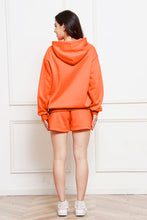 Load image into Gallery viewer, Drop Shoulder Long Sleeve Hoodie and Shorts Set