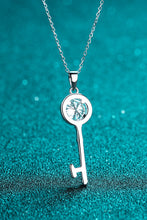 Load image into Gallery viewer, Moissanite Key Pendant Necklace