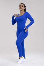 Load image into Gallery viewer, Square Neck Long Sleeve Active Jumpsuit