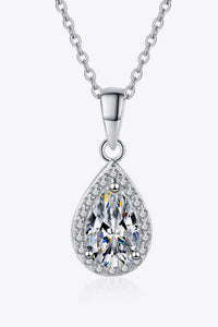 Moissanite Teardrop Pendant Necklace