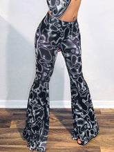 Load image into Gallery viewer, Printed Long Flare Pants