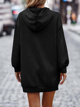 Load image into Gallery viewer, Textured Drawstring Tunic Hoodie