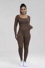 Load image into Gallery viewer, Square Neck Long Sleeve Active Jumpsuit