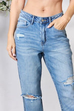 Load image into Gallery viewer, Judy Blue Full Size Distressed Raw Hem Straight Jeans