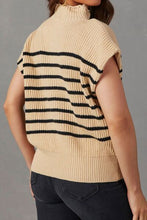 Load image into Gallery viewer, Striped Mock Neck Sweater Vest