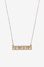 Load image into Gallery viewer, Inlaid Cubic Zirconia Bar Pendant Necklace