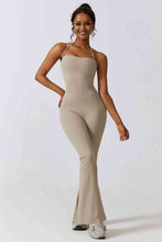 Load image into Gallery viewer, Halter Neck Flare Sport Jumpsuit