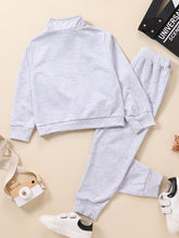 Load image into Gallery viewer, Kids SMILE Half Zip Sweatshirt and Joggers Set