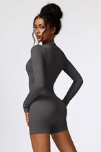 Load image into Gallery viewer, Half Zip Long Sleeve Active Romper