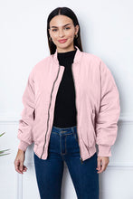 Load image into Gallery viewer, Ruched Zip Up Dropped Shoulder Jacket