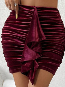 Ruched Mini Skirt