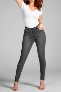 Button Fly Skinny Jeans