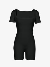 Load image into Gallery viewer, Square Neck Short Sleeve Romper