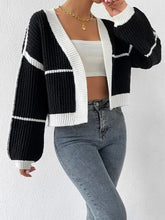 Load image into Gallery viewer, Open Front Dropped Shoulder Cardigan