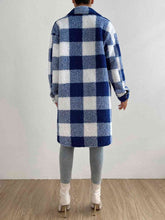 Load image into Gallery viewer, Plaid Collared Neck Button Down Coat