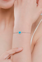 Load image into Gallery viewer, 925 Sterling Silver Heart Shape Spring Ring Closure Bracelets