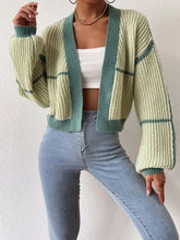 Load image into Gallery viewer, Open Front Dropped Shoulder Cardigan