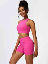 Load image into Gallery viewer, Cutout Cropped Sport Tank and Shorts Set