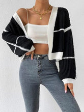 Load image into Gallery viewer, Open Front Dropped Shoulder Cardigan