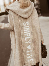 Load image into Gallery viewer, Full Size SIMPLY LIVE Hooded Cardigan