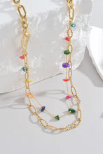 Load image into Gallery viewer, Multicolored Stone Double-Layered Necklace