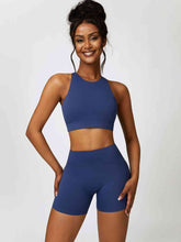 Load image into Gallery viewer, Cutout Cropped Sport Tank and Shorts Set