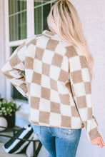 Load image into Gallery viewer, Checkered Snap Down Long Sleeve Jacket